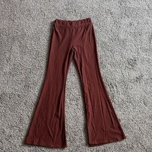 SHEIN Rust Ribbed Pants